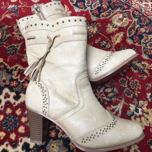 Dingo Ankle Heel Leather Boots 8.5